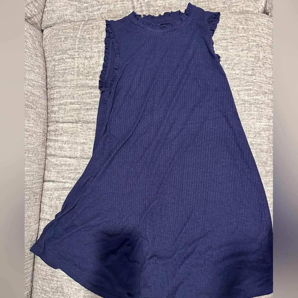Angie Deep Blue Textured Dress